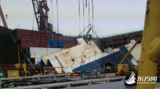 沪东中华造船厂长兴造船船坞发生事故 已致2死2伤