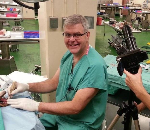 这只金毛宝宝因嘴巴合不上被带上牙套,当它笑