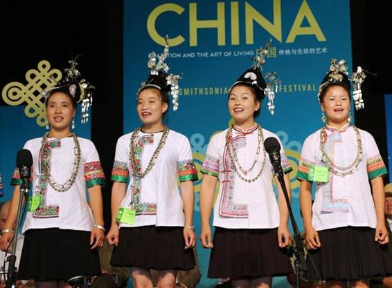 侗族大歌放歌美国史密森尼民俗文化节