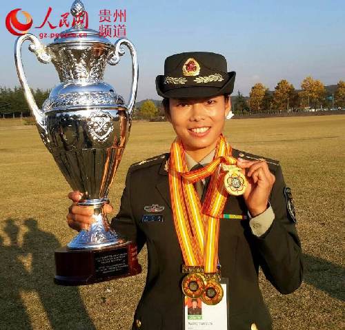 松桃姑娘王堂林：韩国永川第61届军事五项世锦赛上勇夺5金（组图）