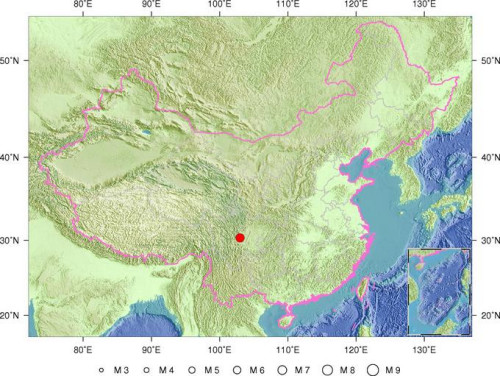 四川雅安1小时内发生10次地震 最强7.0级