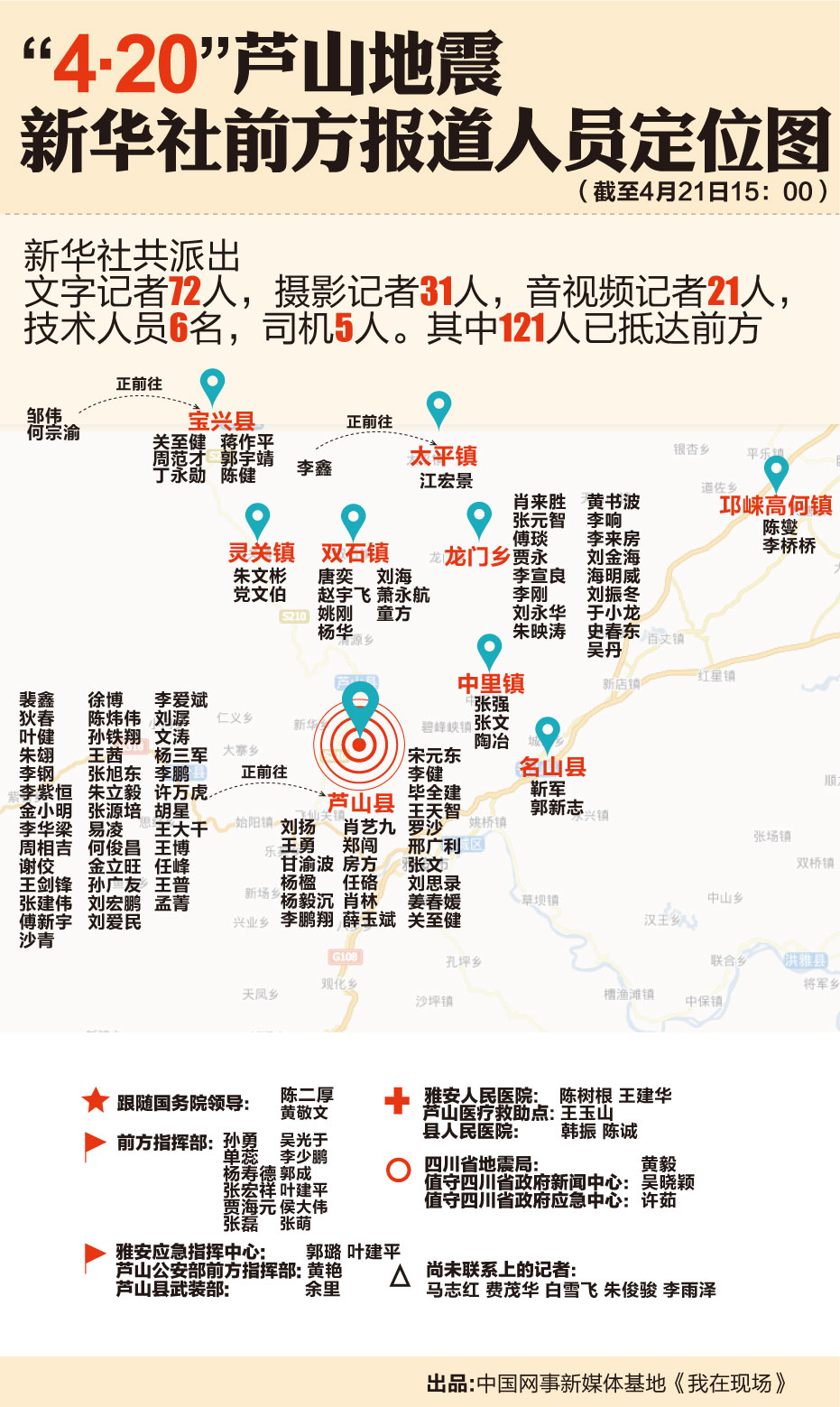 [我在现场·微播报]晨曦中的芦山县：雨停了，余震不断