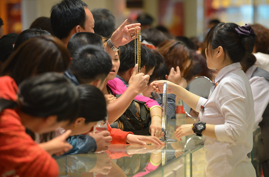 京城菜百黄金销售热度不减