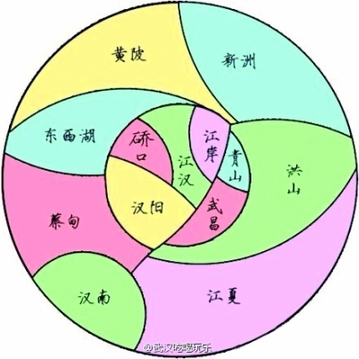 武汉大学大四学生 绘制圆圈版武汉地图走红网络