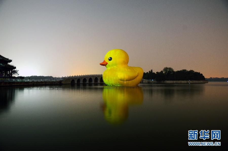 “大黄鸭”告别北京活动24日举办 成龙为鸭迷会主席