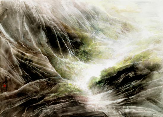 现代水墨艺术作品在山东博物馆展出