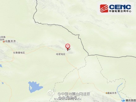 新疆哈密市发生5.1级地震