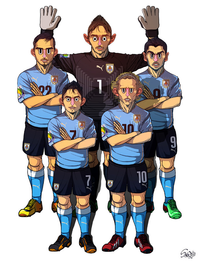 漫画家献礼：巴西世界杯16强漫画[组图]