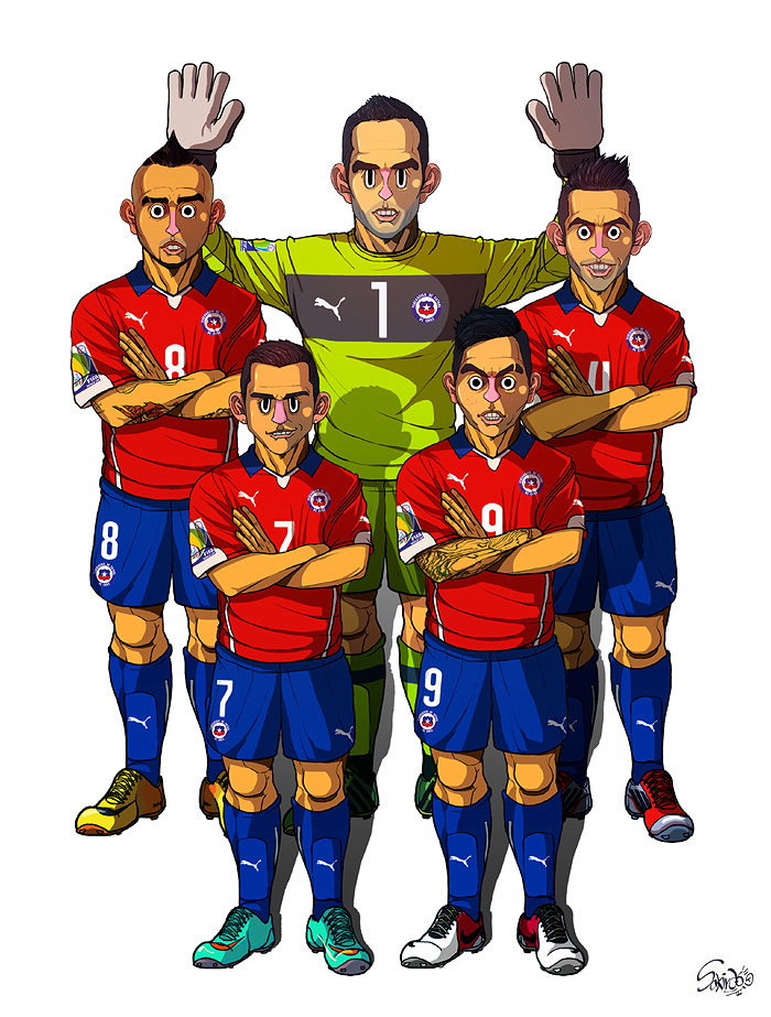 漫画家献礼：巴西世界杯16强漫画[组图]