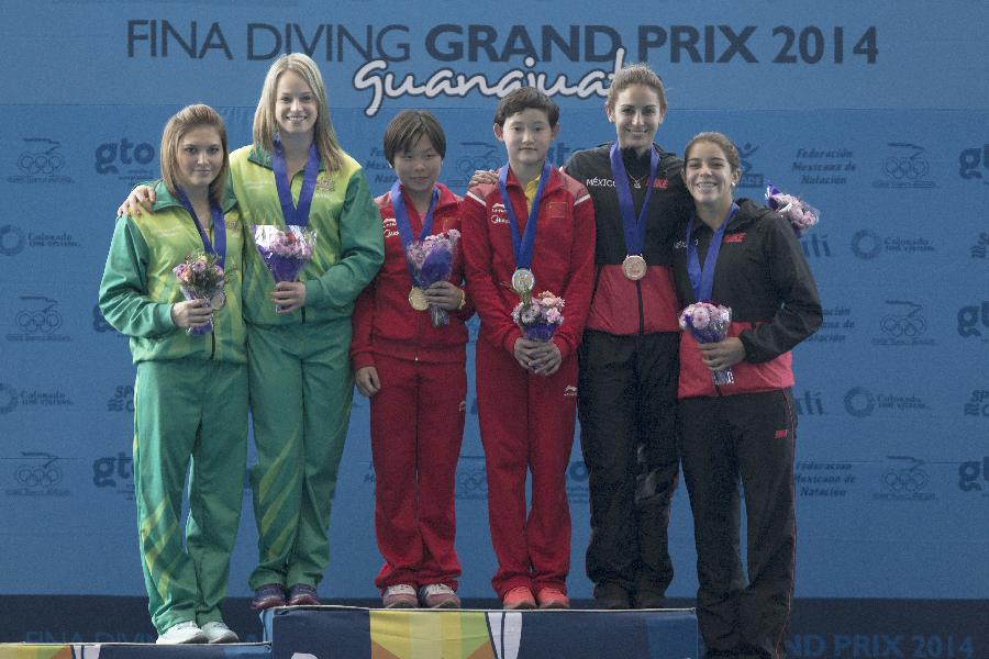 世界跳水大奖赛墨西哥站颁奖仪式