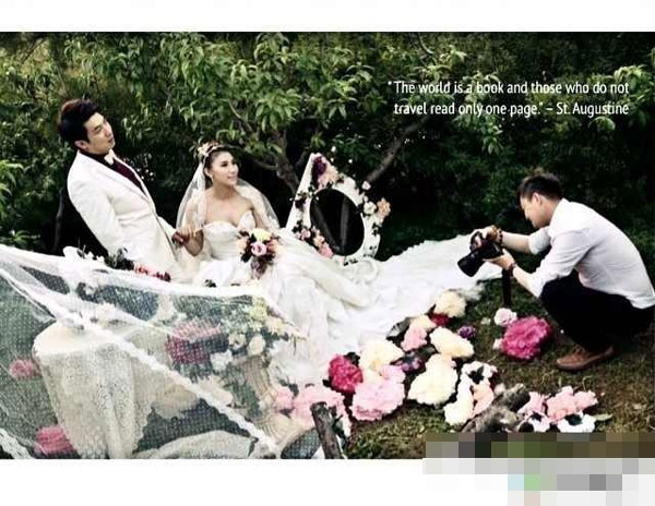 前女排国手李娟婚照花絮唯美秀恩爱(图)