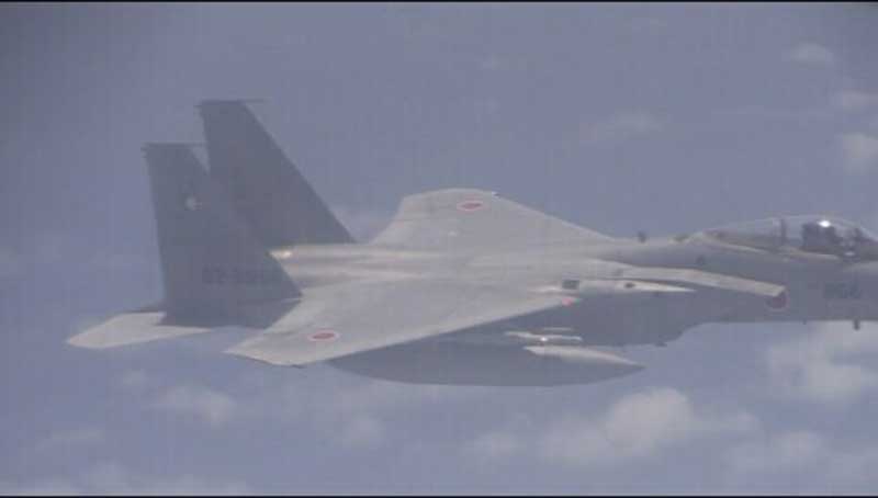 国防部首次公开拦截日机照片 日F15挑衅十分危险