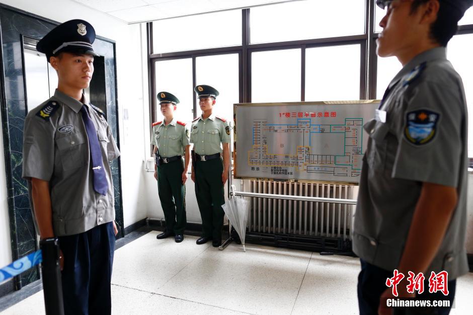 北京2014年高考阅卷现场 评卷现场武警保卫