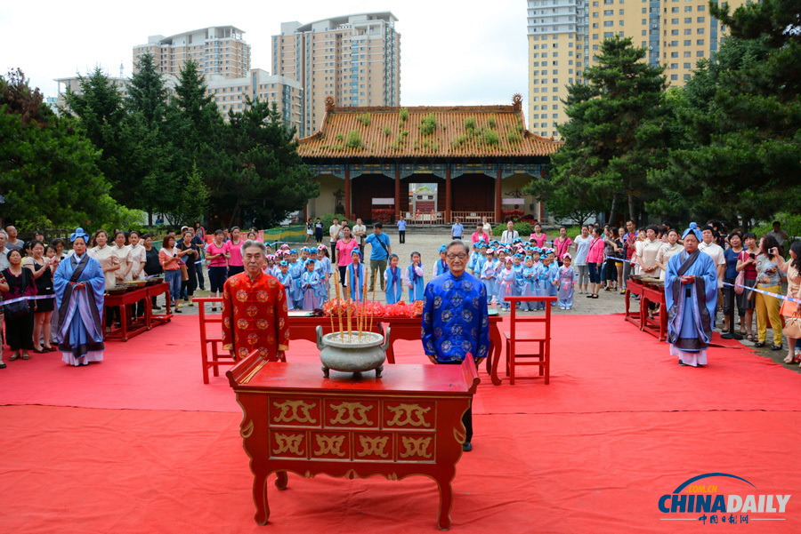 吉林文庙举行百名学前儿童开笔礼仪式