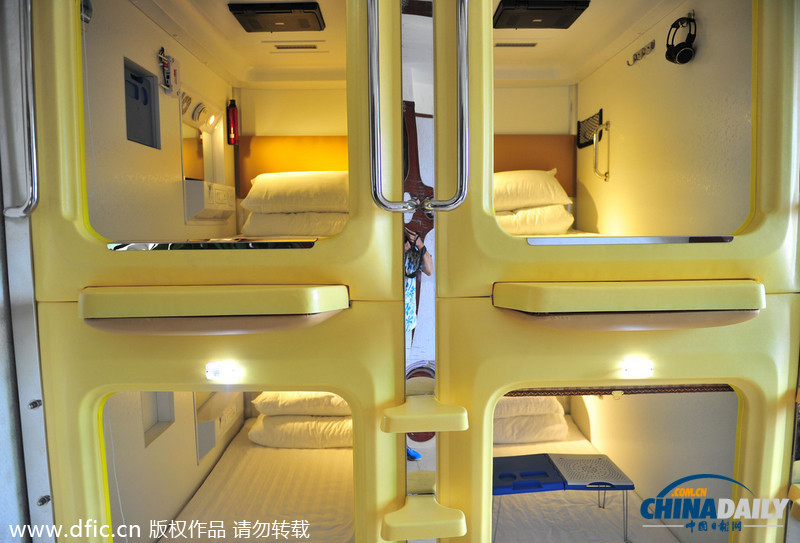 三亚首家“胶囊”旅馆现身 模仿“太空舱”定制而成