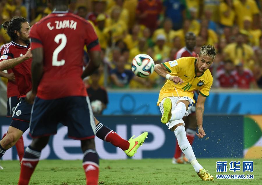 巴西晋级四强将战德国 内马尔受伤告别世界杯