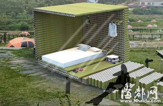福州大学建筑学院学生 用7平方米搭建环保小屋
