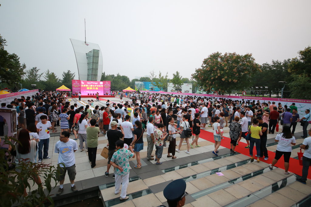 北京数千人赴七夕相亲大会 现场堪比演唱会