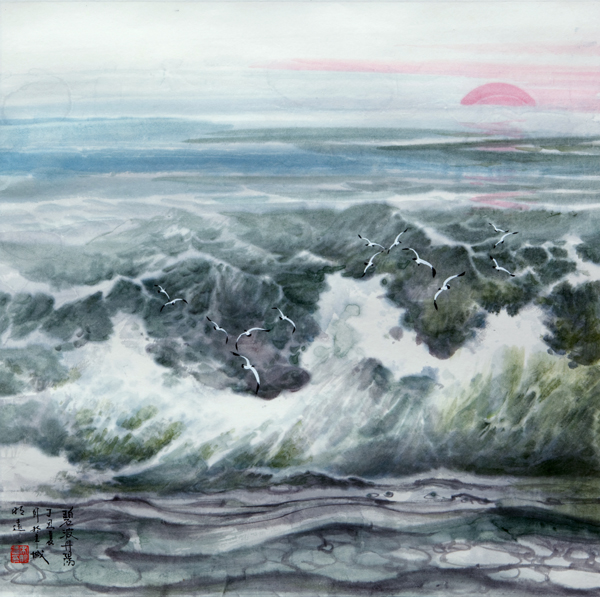 《紫气如海——宋明远中国海洋画作品展》在中国紫檀博物馆举行