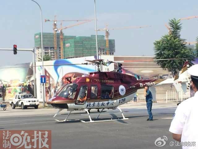 跨省抢救心梗病人 直升机护送患者