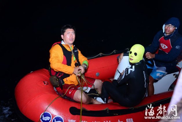 天气恶劣 两岸“泳士”横渡台湾海峡受阻