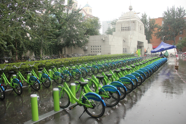 智能公共自行车系统亮相天津大学