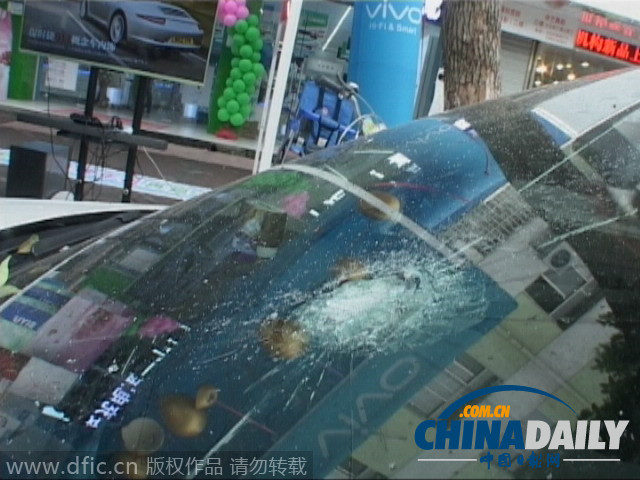 南京一店主车与店铺遭袭击 有弹孔怀疑有人蓄意报复