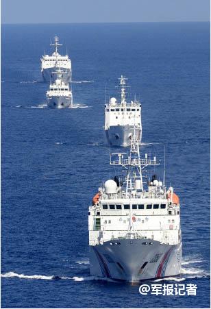 中国4艘海警船巡航钓鱼岛领海