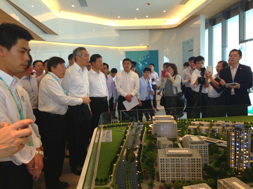 新加坡总理李显龙考察中新广州知识城