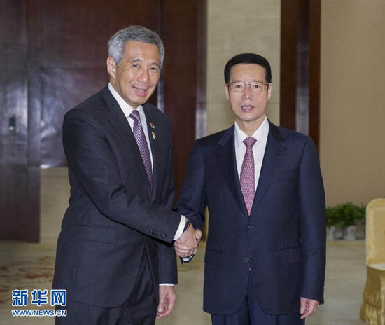 张高丽会见出席第十一届中国－东盟博览会的东盟国家领导人