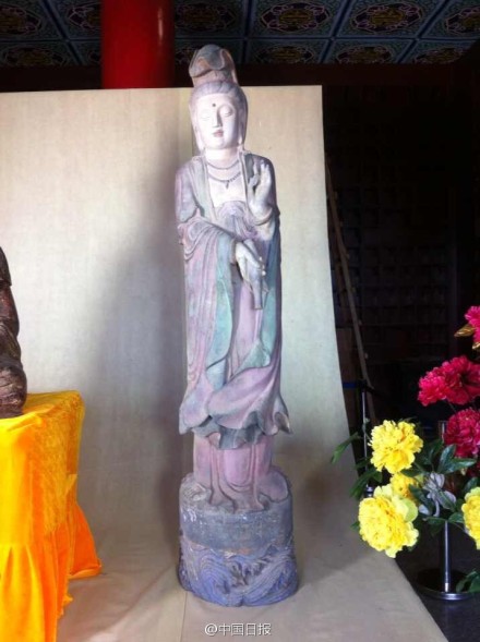五尊流失东南亚观音雕像从泰国运回国内（组图）