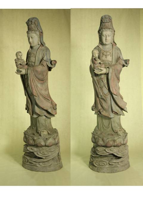 五尊流失的观音菩萨雕像归国
