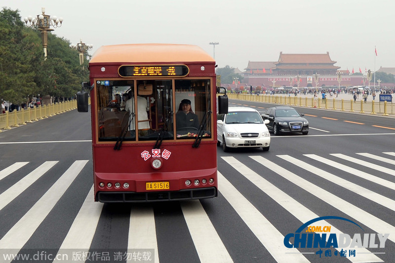 北京复古铛铛车穿游天安门大栅栏 穿越之旅极具古都范儿