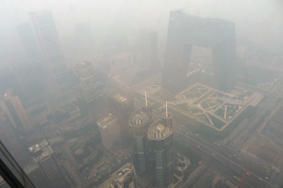 中国多地现雾霾气候