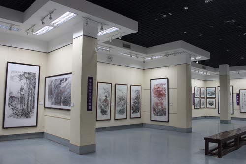 济南市博物馆举办“甲午海祭”吴泽浩国画展