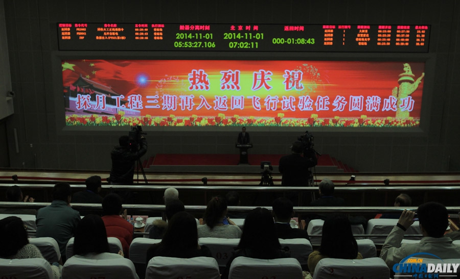 北京航天飞行控制中心遥控“嫦娥”安全再入返回