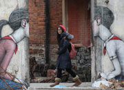 上海：拆迁废墟上的涂鸦艺术
