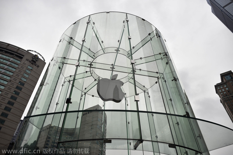 重庆圆柱形Apple Store零售店最后调试 苹果