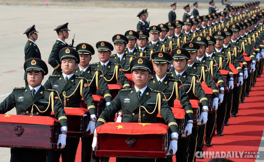 中韩双方再次交接在韩中国人民志愿军烈士遗骸
