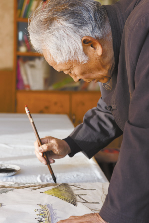 生花妙笔画出正定十六景 半年多时间完成了16幅作品