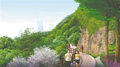 渝中区建大石化片区山地公园 17部电梯连接九坑子与化龙桥
