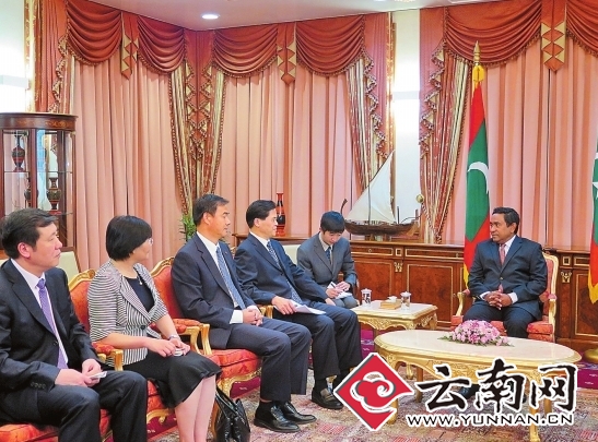 云南省政府代表团访问马尔代夫 陈豪拜会阿卜
