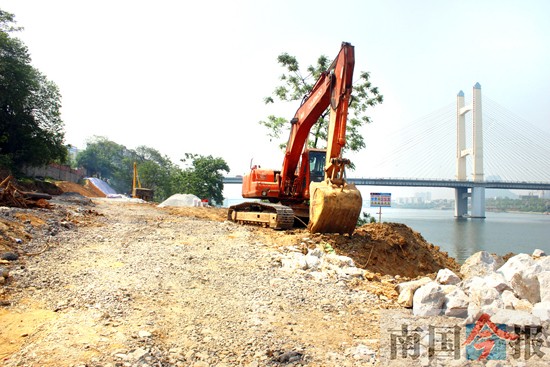 柳州滨江西路将延长至白露大桥下 已开工建设(图)
