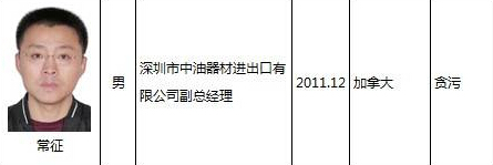 100名外逃人员全名单 深圳5人上榜