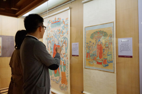 旅顺博物馆展出张大千临摹敦煌壁画作品