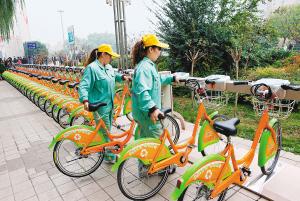 西安市公共自行车单日刷卡租车已突破21万人次