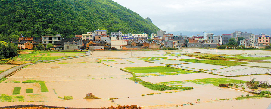 高清：洪水蓝色预警 桂林梧州相关区域应重点防范