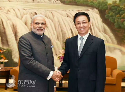 上海市委书记韩正会见印度总理莫迪一行