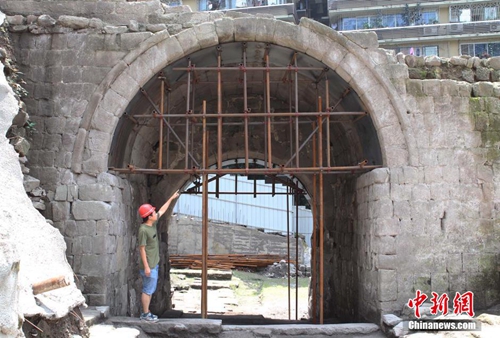 重庆太平门门洞封闭数十年后重见天日 城门最高5.7米