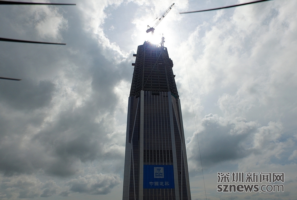 航拍福田CBD 俯瞰深圳第一高楼